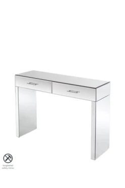 Harper Mirrored Console Table – Silver Details