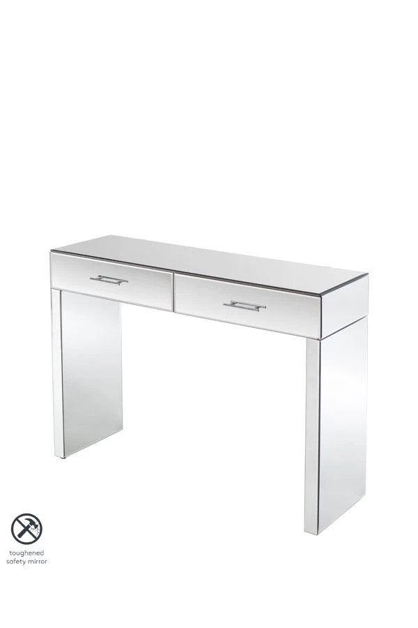 Harper Mirrored Console Table – Silver Details 3 Harper Mirrored Console Table – Silver Details