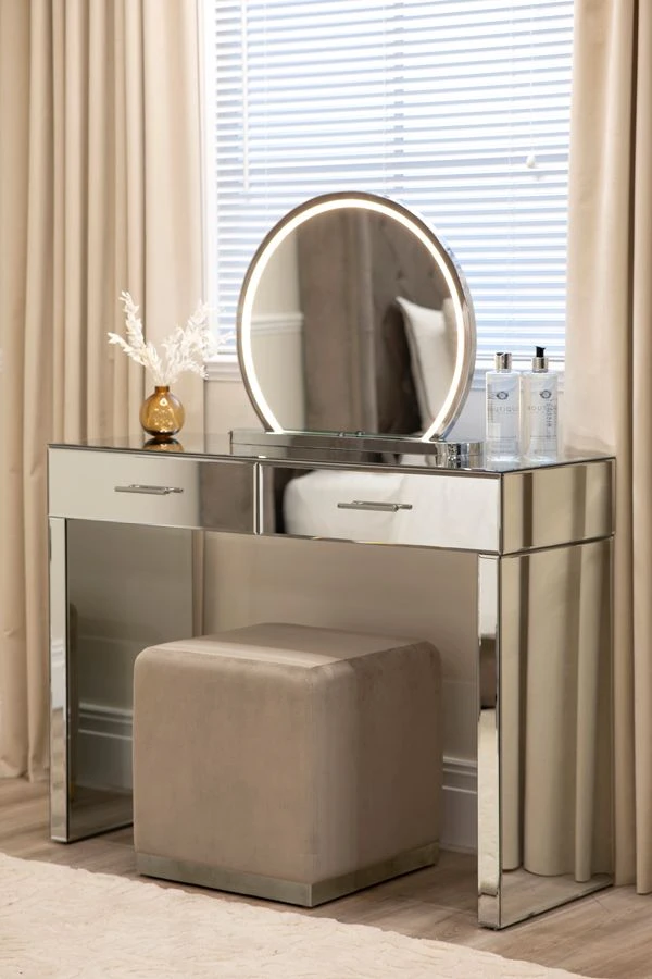 Harper Mirrored Console Table – Silver Details 4 Harper Mirrored Console Table – Silver Details - Image 2
