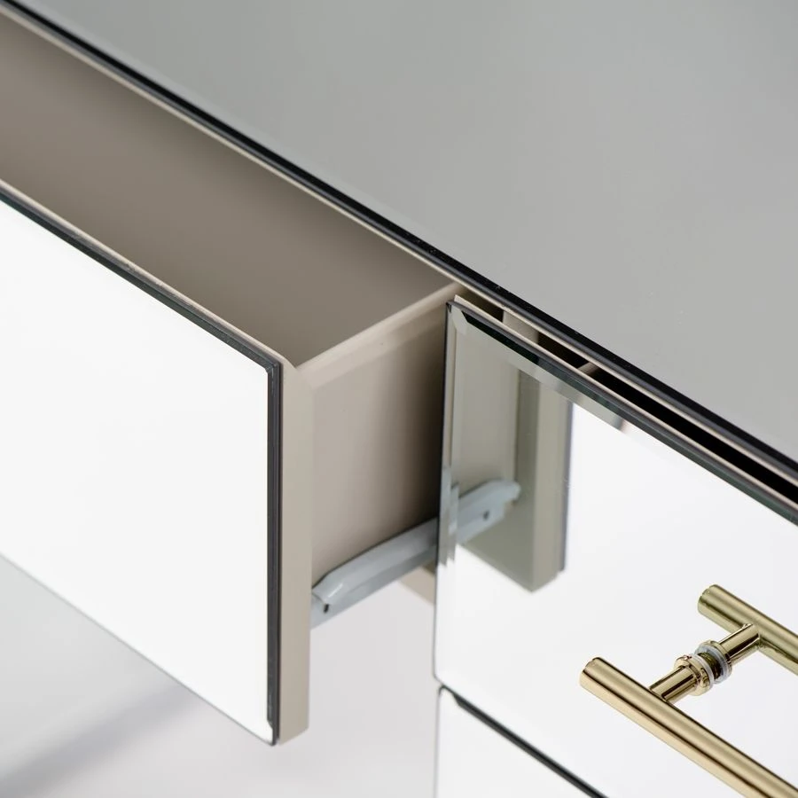Harper Mirrored Dressing Table – Champagne Gold Details 6 Harper Mirrored Dressing Table – Champagne Gold Details - Image 4