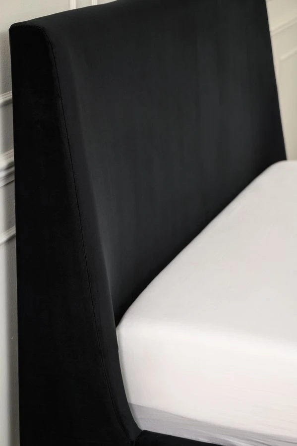 Mason Black Bed - Shiny Silver Legs 6 Mason Black Bed - Shiny Silver Legs - Image 4