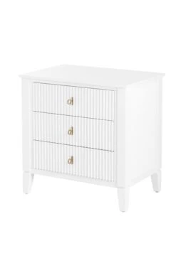 Set Of 2 Heidi Bedside Tables And Dressing Console -White -Brass/Silver 19 Set Of 2 Heidi Bedside Tables And Dressing Console -White -Brass/Silver -Furniture Sale Store heidi bedside table cutout web 1