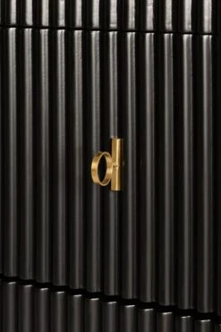 Heidi Black Chest Of Drawers Brass/Silver -Furniture Sale Store heidi black brass detail 2 web