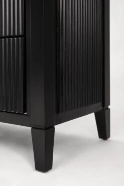 Heidi Black Chest Of Drawers Brass/Silver -Furniture Sale Store heidi black chest detail web