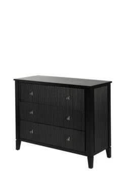 Heidi Black Chest Of Drawers Brass/Silver -Furniture Sale Store heidi black chest silver 1 web