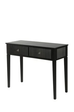 Set Of 2 Heidi Bedside Tables And Dressing Console - Black-Brass/Silver 21 Set Of 2 Heidi Bedside Tables And Dressing Console - Black-Brass/Silver -Furniture Sale Store heidi black console silver 1 web 3