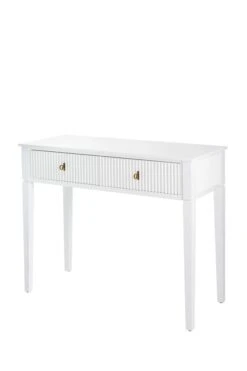Set Of 2 Heidi Bedside Tables And Dressing Console -White -Brass/Silver 20 Set Of 2 Heidi Bedside Tables And Dressing Console -White -Brass/Silver -Furniture Sale Store heidi console table brass cutout web 2