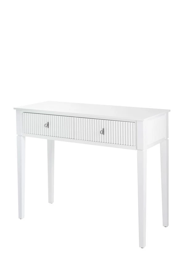 Set Of 2 Heidi Bedside Tables And Dressing Console -White -Brass/Silver 12 Set Of 2 Heidi Bedside Tables And Dressing Console -White -Brass/Silver - Image 10