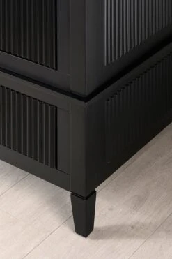 Heidi Black Wardrobe Brass/Silver -Furniture Sale Store heidi wardobe black detail 1 web