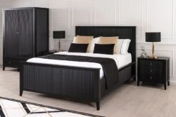 Heidi Black Wardrobe Brass/Silver -Furniture Sale Store heidi wardrobe brass black ls web