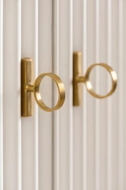 Heidi White Wardrobe Brass/Silver -Furniture Sale Store heidi wardrobe brass handle detail 1 web