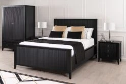 Heidi Black Wardrobe Brass/Silver -Furniture Sale Store heidi wardrobe silver black ls web