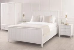 Heidi White Wardrobe Brass/Silver -Furniture Sale Store heidi wardrobe white brass ls web