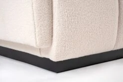 Herbie Three Seat Sofa - Ivory Borg – Black Base -Furniture Sale Store herbie sofa detail borg 4 web