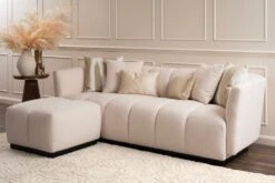 Herbie Three Seat Sofa - Ivory Borg – Black Base -Furniture Sale Store herbie sofa footstool borg ls web
