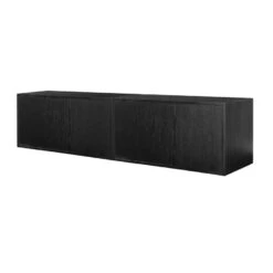 Set Of 2 Inga Black Oak Floating Sideboards