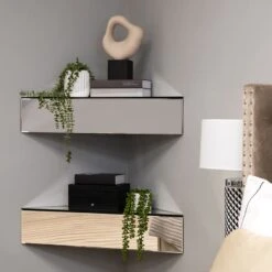 Inga Mirrored Floating Corner Unit 7 Inga Mirrored Floating Corner Unit -Furniture Sale Store inga mirrored corner console web 1