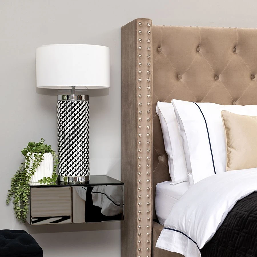 Inga Smoked Mirror Floating Bedside Table 4 Inga Smoked Mirror Floating Bedside Table - Image 2