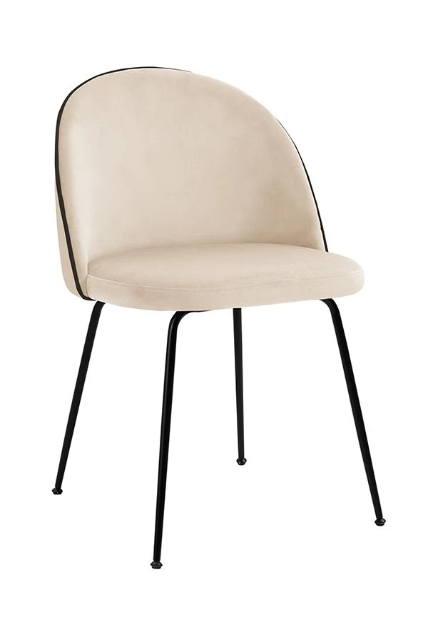 Roanna Dining Chair – Chalk - Black Base 4 Roanna Dining Chair – Chalk - Black Base - Image 2