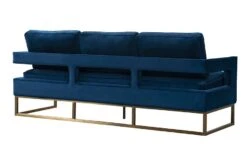 Kenza Three Seat Sofa – Blue -Furniture Sale Store kenza sofa blue brass cu3 web