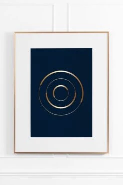 Gilded Midnight No.1 Wall Art - Brass Frame