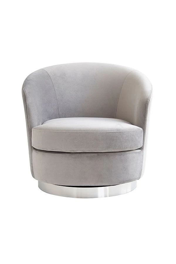 Melville Swivel Chair Dove Grey - Silver Base 5 Melville Swivel Chair Dove Grey - Silver Base - Image 3