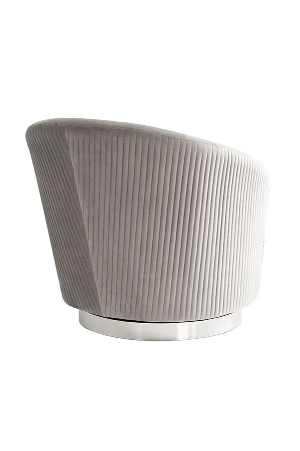 Melville Swivel Chair Dove Grey - Silver Base 6 Melville Swivel Chair Dove Grey - Silver Base - Image 4