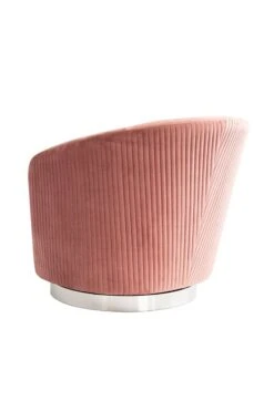 Melville Swivel Chair Blush Pink- Silver Base 10 Melville Swivel Chair Blush Pink- Silver Base -Furniture Sale Store l115 melville swivel chair blush pink mirror silver cutout3 web