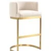 Lasco Bar Stool – Chalk - Brushed Brass Base -Furniture Sale Store lasco barstool chalk brass cutout 01 web