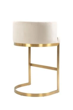 Lasco Bar Stool – Chalk - Brushed Brass Base -Furniture Sale Store lasco barstool chalk brass cutout 02 web