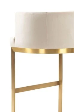 Lasco Bar Stool – Chalk - Brushed Brass Base -Furniture Sale Store lasco barstool chalk brass detail web