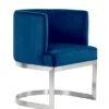 Lasco Dining Chair - Navy - Silver Base 1 Lasco Dining Chair - Navy - Silver Base -Furniture Sale Store lasco dining chair navy silver front web