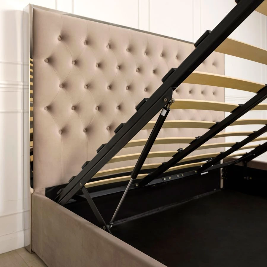 Lavinia Storage Bed Mink 4 Lavinia Storage Bed Mink - Image 2