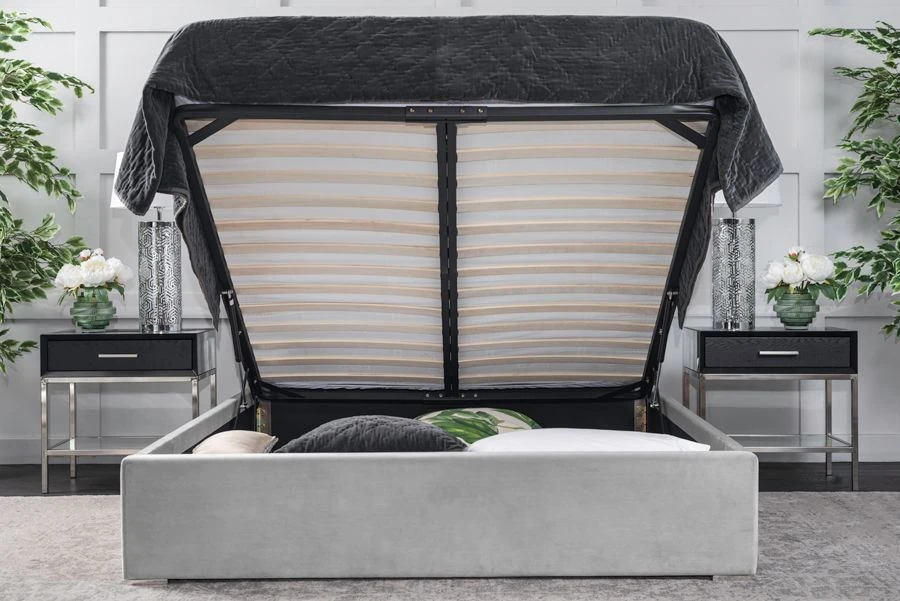 Lavinia Storage Bed Platinum Grey 4 Lavinia Storage Bed Platinum Grey - Image 2