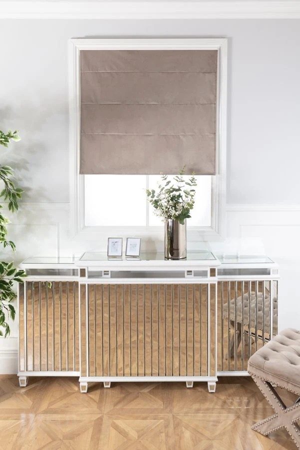 Leonore Adjustable Mirrored Radiator Cover 3 Leonore Adjustable Mirrored Radiator Cover