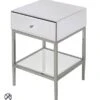 Stiletto Mirrored Side Table 1 Stiletto Mirrored Side Table -Furniture Sale Store lorenzo bedside table cutout 01 white slver ss hr