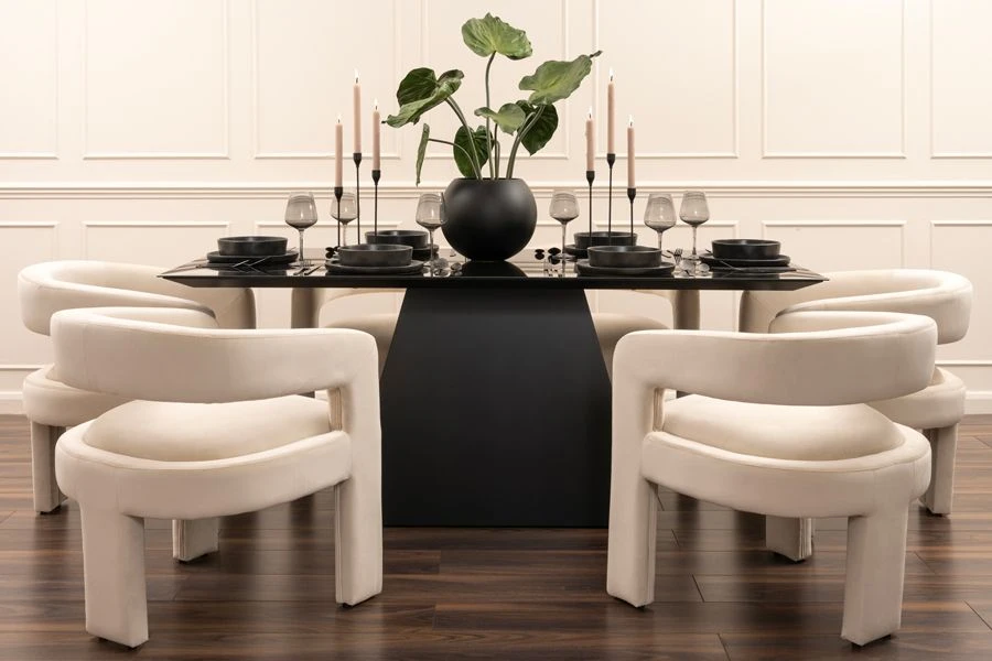 Loretta Black Dining Table 4 Loretta Black Dining Table - Image 2