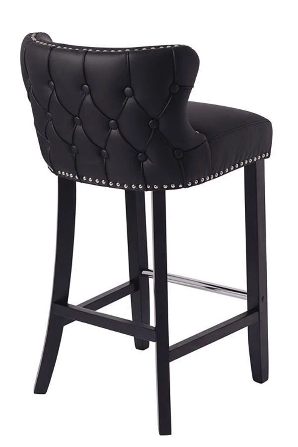 Margonia Bar Stool Black PU Leather 3 Margonia Bar Stool Black PU Leather