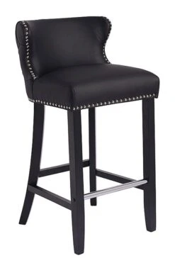 Margonia Bar Stool Black PU Leather 9 Margonia Bar Stool Black PU Leather -Furniture Sale Store margonia bar stool black pu leather cutout 3 web