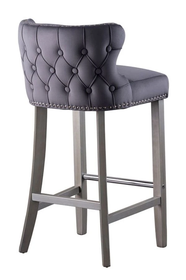 Margonia Bar Stool – Storm Grey With Pewter Legs 3 Margonia Bar Stool – Storm Grey With Pewter Legs