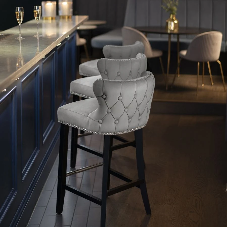 Margonia Bar Stool Dove Grey 4 Margonia Bar Stool Dove Grey - Image 2