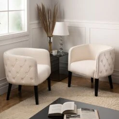 Margonia Tub Chair - Sand White 6 Margonia Tub Chair - Sand White -Furniture Sale Store margonia tub chair sand white web