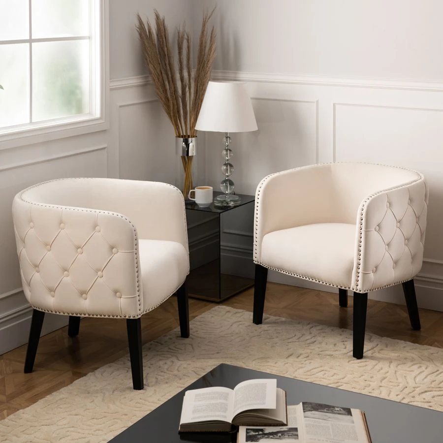 Margonia Tub Chair - Sand White 4 Margonia Tub Chair - Sand White - Image 2