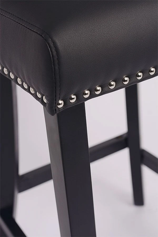 Margonia Bar Stool Black PU Leather 7 Margonia Bar Stool Black PU Leather - Image 5
