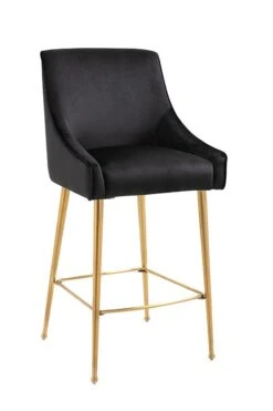 Mason Bar Stool - Black - Brushed Gold Legs -Furniture Sale Store mason barstool 963 web 2