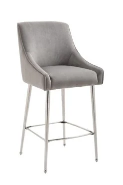 Mason Bar Stool - Dove Grey - Shiny Silver Legs 8 Mason Bar Stool - Dove Grey - Shiny Silver Legs -Furniture Sale Store mason barstool 964 web 2