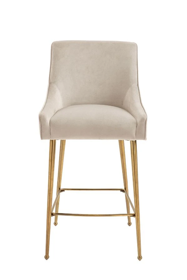 Mason Bar Stool - Chalk - Brushed Gold Legs 6 Mason Bar Stool - Chalk - Brushed Gold Legs - Image 4