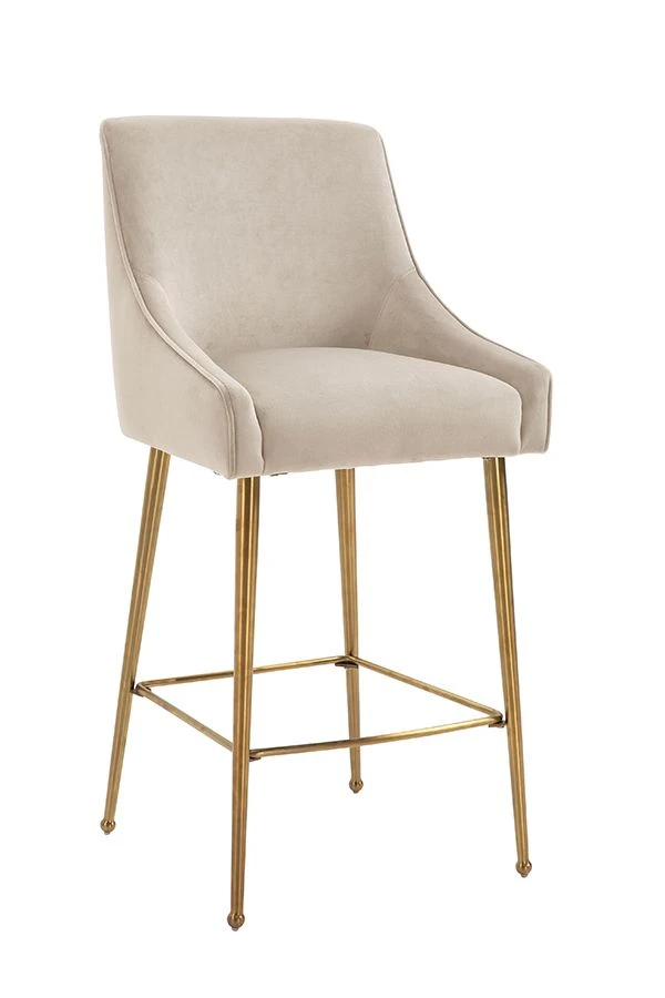 Mason Bar Stool - Chalk - Brushed Gold Legs 4 Mason Bar Stool - Chalk - Brushed Gold Legs - Image 2