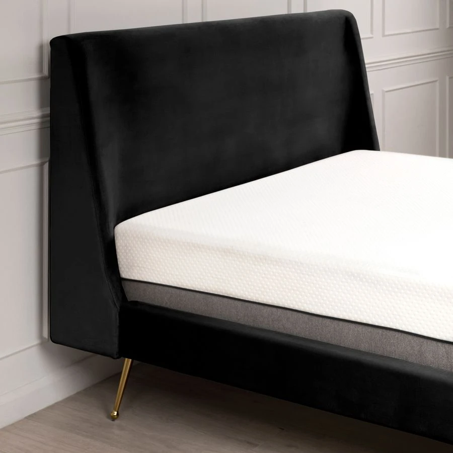 Mason Black Bed - Brushed Gold Legs 4 Mason Black Bed - Brushed Gold Legs - Image 2