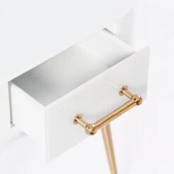 Mason White Glass Side Table – Brushed Gold Legs 9 Mason White Glass Side Table – Brushed Gold Legs -Furniture Sale Store mason bedside white brass detail 1 webready